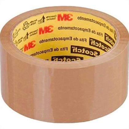 Imagem de 3M Fita Adesiva P/Embalagem Marrom  48 X 50 - Kit C/4 Rl