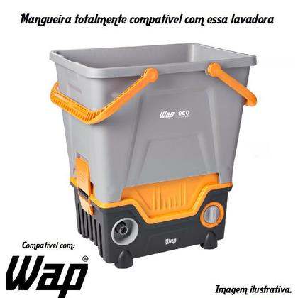 Imagem de 3mt Mangueira Trama Aço Kit Snow Foam Wap Eco Smart 2200 Lavadora Alta Pressão