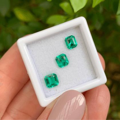 Imagem de 3ø Esmeralda Baguete Retangular 1,55ct
