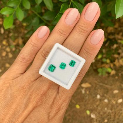 Imagem de 3ø Esmeralda Baguete Retangular 1,55ct