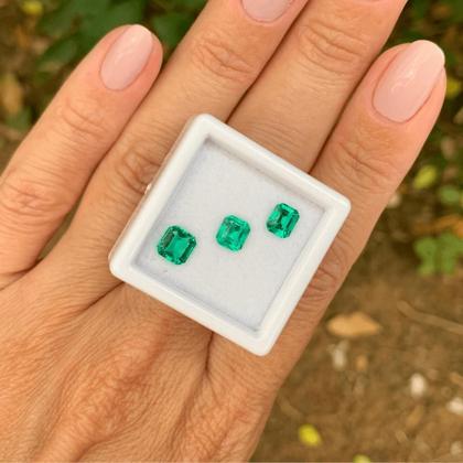 Imagem de 3ø Esmeralda Baguete Retangular 1,55ct