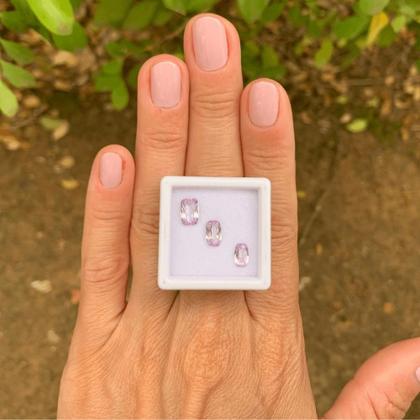 Imagem de 3ø Kunzita Cushion Baguete Retangular 2,15ct
