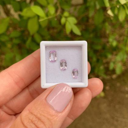 Imagem de 3ø Kunzita Cushion Baguete Retangular 2,15ct