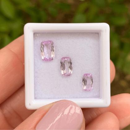Imagem de 3ø Kunzita Cushion Baguete Retangular 2,15ct
