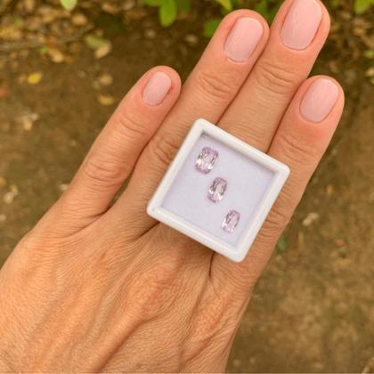 Imagem de 3ø Kunzita Cushion Baguete Retangular 2,15ct