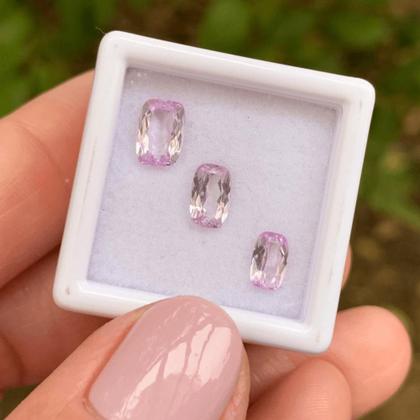 Imagem de 3ø Kunzita Cushion Baguete Retangular 2,15ct