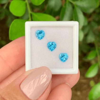 Imagem de 3ø Topázio Azul Swiss Blue Coração 1,84ct (1)
