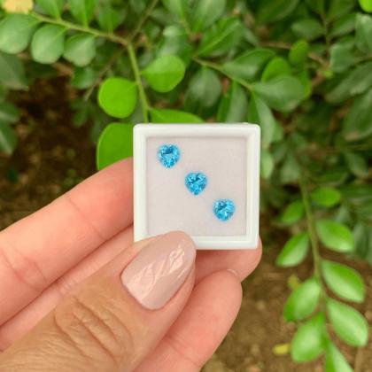 Imagem de 3ø Topázio Azul Swiss Blue Coração 1,84ct (1)