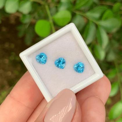 Imagem de 3ø Topázio Azul Swiss Blue Coração 1,84ct (1)