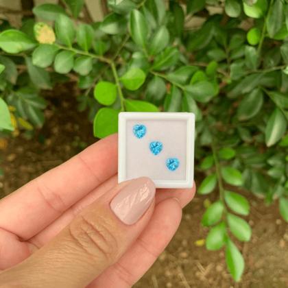 Imagem de 3ø Topázio Azul Swiss Blue Coração 1,84ct (1)