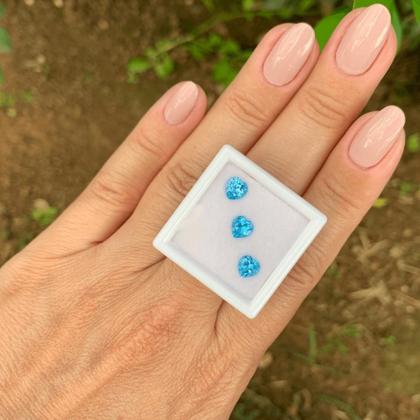 Imagem de 3ø Topázio Azul Swiss Blue Coração 1,84ct (1)