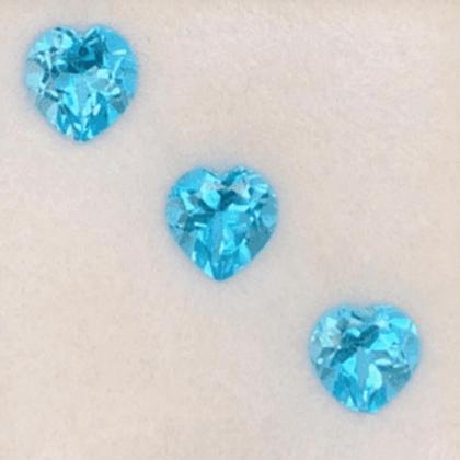Imagem de 3ø Topázio Azul Swiss Blue Coração 1,84ct (1)