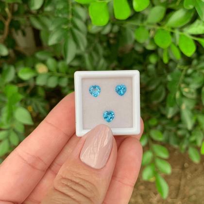 Imagem de 3ø Topázio Swiss Blue Coração 5x5mm 1,66ct