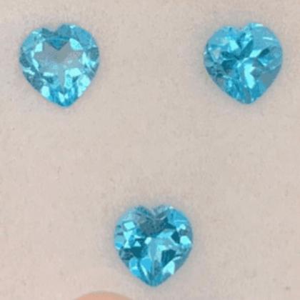 Imagem de 3ø Topázio Swiss Blue Coração 5x5mm 1,66ct