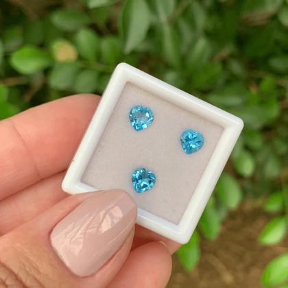 Imagem de 3ø Topázio Swiss Blue Coração 5x5mm 1,66ct