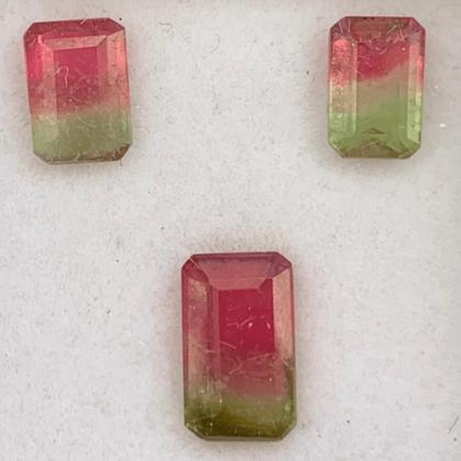 Imagem de 3ø Turmalina Bicolor Baguete Retangular 2,16ct