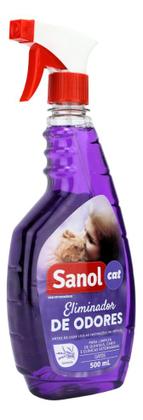 Imagem de 3un Eliminador De Odores Spray Gatos Lavanda 500Ml Sanol Cat