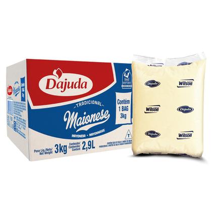 Imagem de 3Un Maionese DAjuda Caixa 3Kg Para Restaurante Lanches Petiscos Pastéis Batata Frita