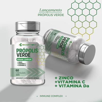 Imagem de 3Un Propolis Verde D3 C Zinco 500mg 180 Cáps - Kit 3 Meses