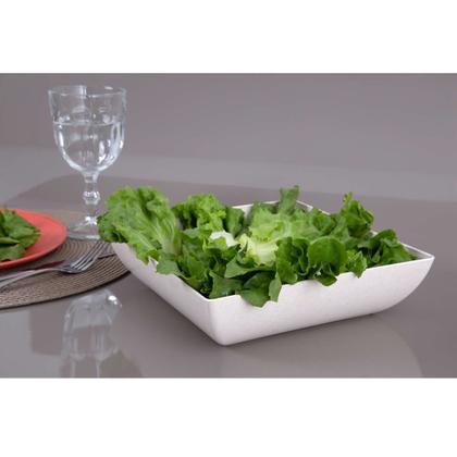 Imagem de 3un Saladeira Quadrada 2,9 Lt Vasilha Petisqueira Bege