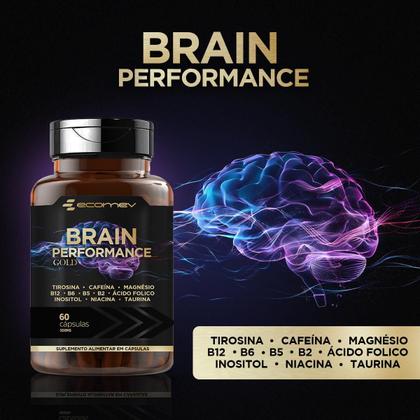 Imagem de 3x Blend Magnesio Tirosina Cafeina Taurina Inositol 500Mg 180Cáps Brain Performance Ecomev