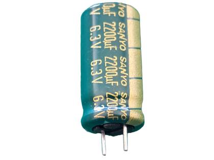 Imagem de 3x Capacitor Eletrolitico 2200uf/6,3v 105 10x20mm Sanyo