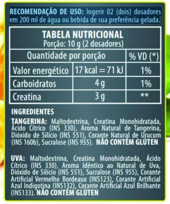 Imagem de 3x Creatina Monohidratada 300g Sabor Tangerina FNB Sport Nutrition