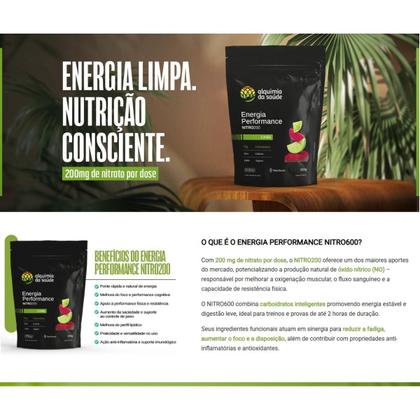 Imagem de 3x Energia Performance Nitro200 Alquimia da Saúde Limão 390g