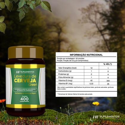 Imagem de 3x levedura de cerveja green hf suplementos 400 comp