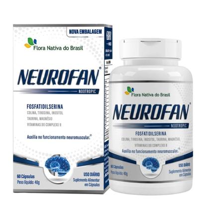 Imagem de 3x Neurofan Fosfatidilserina (Colina, Tirosina, Inositol, Taurina, Magnésio e Comp B) 60 Caps Flora Nativa