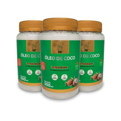 Imagem de 3X Oleo De Coco Organico Extravirgem Hf Suplementos