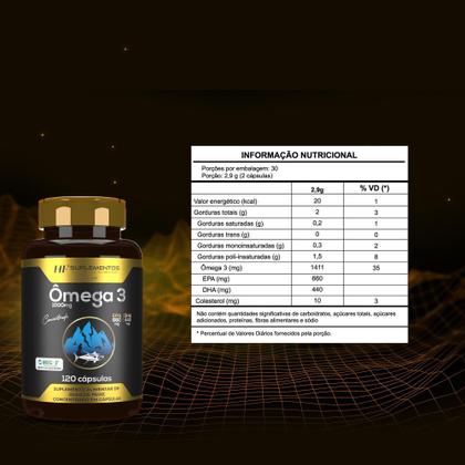 Imagem de 3X Omega 3 Concentrado Meg 3 120 Caps Premium Hf Suplementos