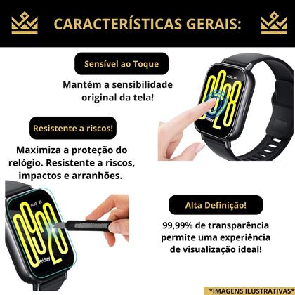 Imagem de 3x Peliculas De Vidro Para Smartwatch Redmi Watch 5 active