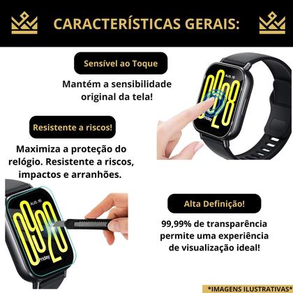 Imagem de 3x peliculas de vidro Para smartwatch redmi watch 5 lite