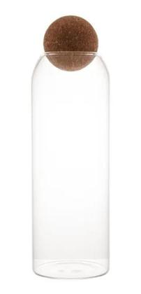 Imagem de 3X Pote Vidro Rolha Cortiça Borossilicato Tampa Esfera 1,3L