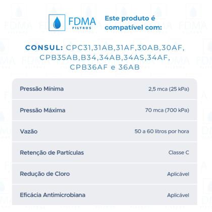Imagem de 3x Refil FDMA Consul CPC31-31AB-31AF-30AB-30AF-CPB35AB