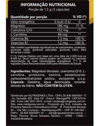 Imagem de 3x Trio Cardio- Magnésio- COQ10- L- Carnitina- Nutrigenes