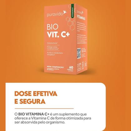 Imagem de 3x Vitamina C - Puravida 60 cápsulas