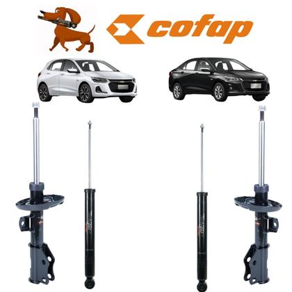 Imagem de 4 Amortecedor Cofap Original Dianteiro+Traseiro GM Onix 1.0T Plus 2021