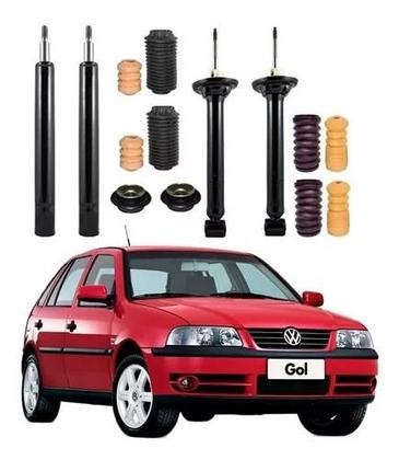 Imagem de 4 Amortecedores  4 Molas  4 Kits Batente Gol G2 G3 G4