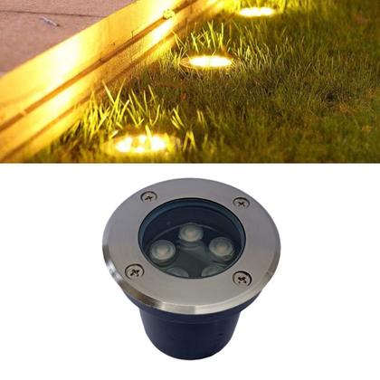 Imagem de 4 Balizadores Led SMD 5W Bivolt Vedados De Embutir Em Piso Chão Gramado Escada Jardim Luz Branco Quente Ou Branco Frio