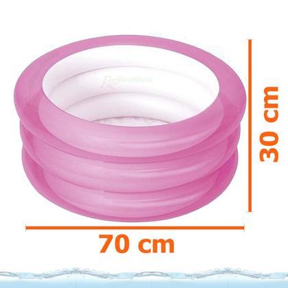 Imagem de 4 Banheira Inflável Plastico 80l Infantil Piscina Mor Rosa