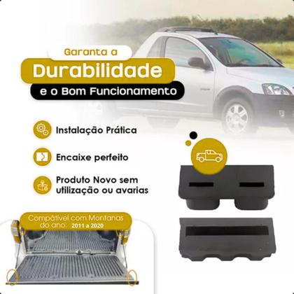 Imagem de 4 Batentes Esquerda Direita Coxim Da Tampa Traseira Chevrolet Montana 11 12 13 14 15 16 17 18 19 20