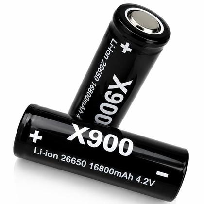 Imagem de 4 Bateria 26650 16800mah 4.2v Tática P70 P90 T6 T9 X900 - Enviamos no mesmo dia