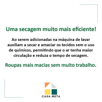 Imagem de 4 Bolinhas P/ Secar Roupas Máquina Secadora Acelera Secagem