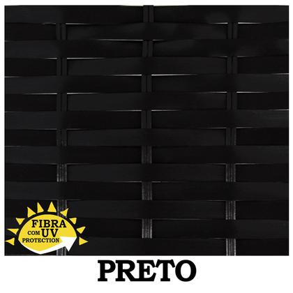 Imagem de 4 Cadeiras em Fibra Sintética com Mesa de Centro em Alumínio Garden para Área Externa - Preta