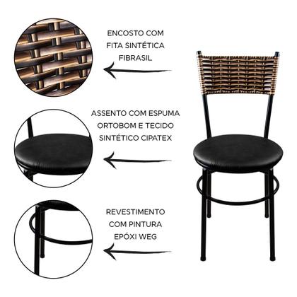 Imagem de 4 Cadeiras Para Cozinha Viena Avelã