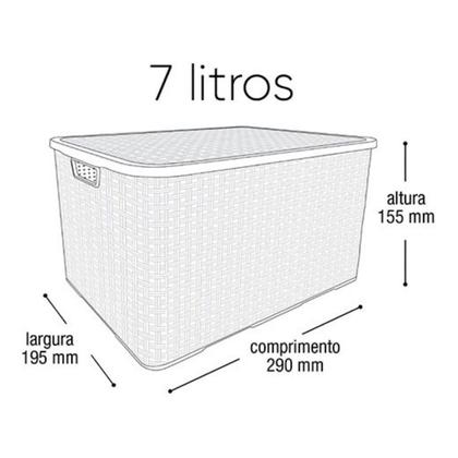 Imagem de 4 Caixas Cesto Organizadoras De  7l, 15l, 20l E 40l Rattan 