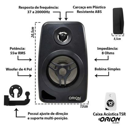 Imagem de 4 Caixas De Som Ambiente + Amplificador Escritorio Pc Notebo