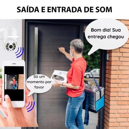 Imagem de 4 Cameras Sem Fio DVR NVR Segurança App Celular Gravador de Video Wifi Microfone Alto Falante Visao Noturna Ip66 Casa Rua Varanda Garagem Loja Comerci